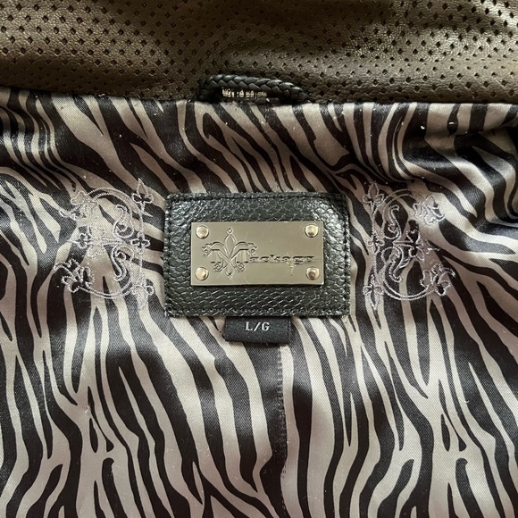 Mackage Dark Brown Leather Jacker Women’s Size L - Picture 9 of 16